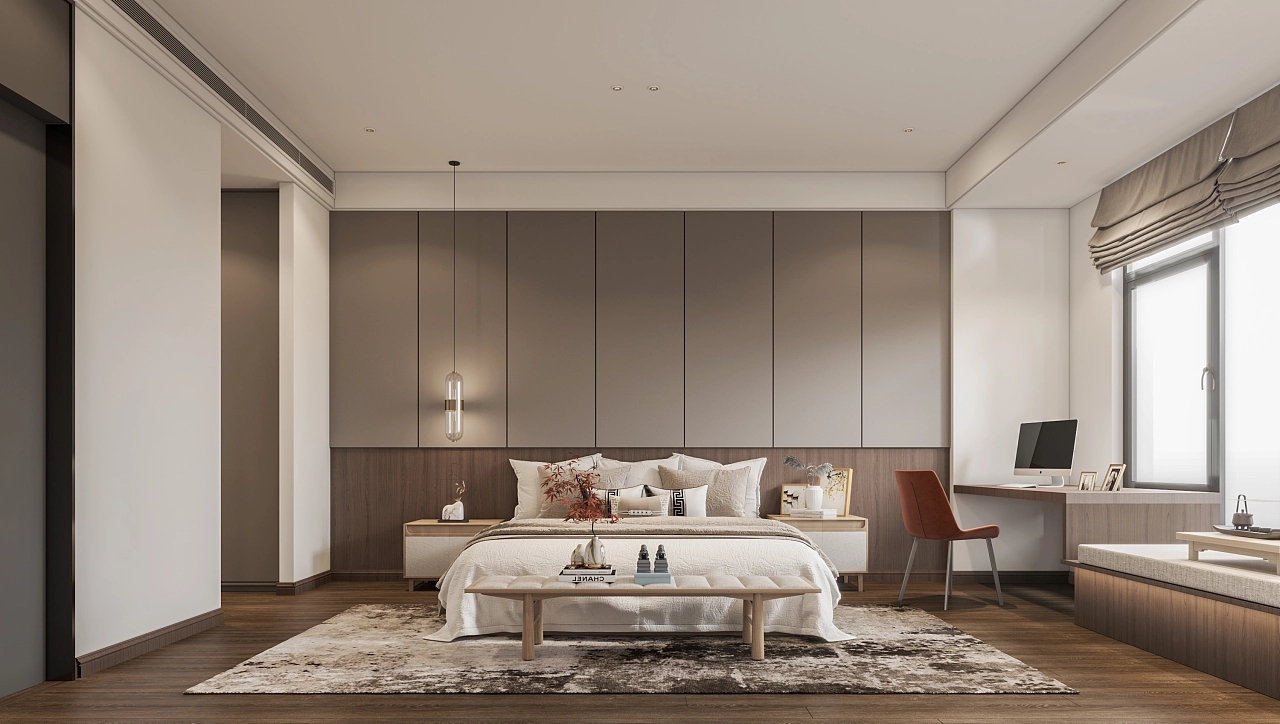 奶油系風(fēng)格主臥裝修效果